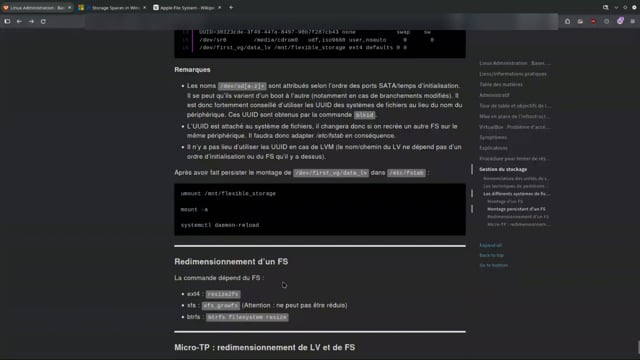 agrandir un volume logique et son système de fichiers