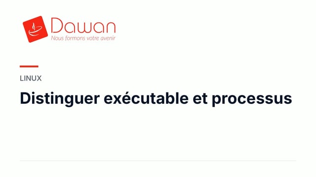 distinguer exécutable et processus
