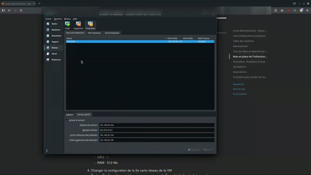 importer et démarrer la machine virtuelle debian