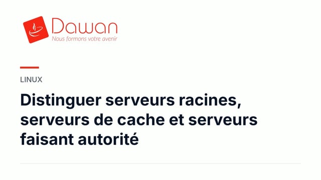distinguer serveurs racines, de cache et faisant autorité