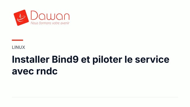 installer bind9 et piloter le service avec rndc
