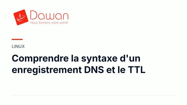 comprendre la syntaxe d'un enregistrement dns et le ttl