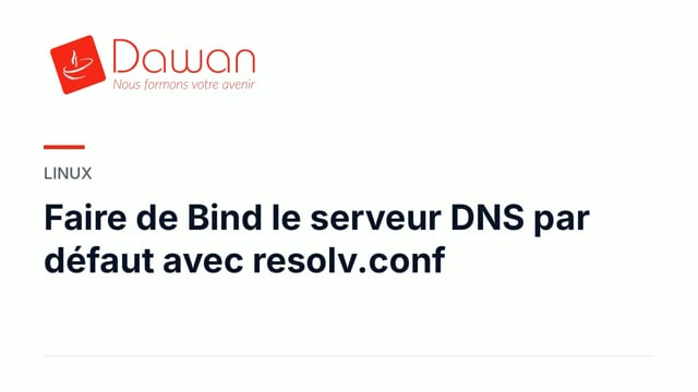 faire de bind le serveur dns par défaut avec resolv.conf
