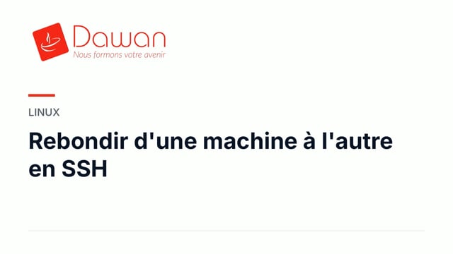 rebondir d'une machine à l'autre en ssh