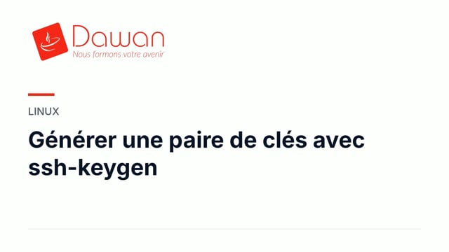 générer une paire de clés avec ssh-keygen