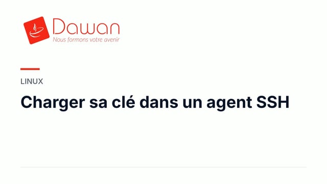 charger sa clé dans un agent ssh