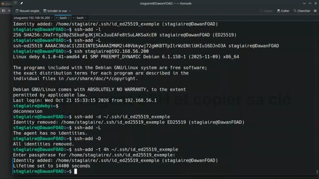 utiliser l'agent ssh et copier sa clé sous windows