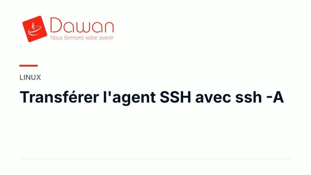 transférer l'agent ssh avec ssh -a