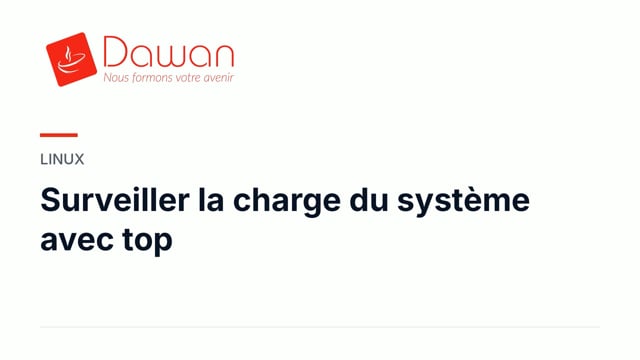 surveiller la charge du système avec top