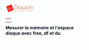 mesurer la mémoire et l'espace disque avec free, df et du