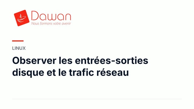 observer les entrées-sorties disque et le trafic réseau