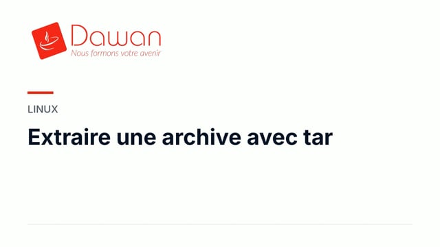 extraire une archive avec tar