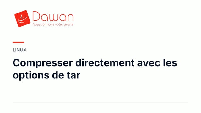 compresser directement avec les options de tar