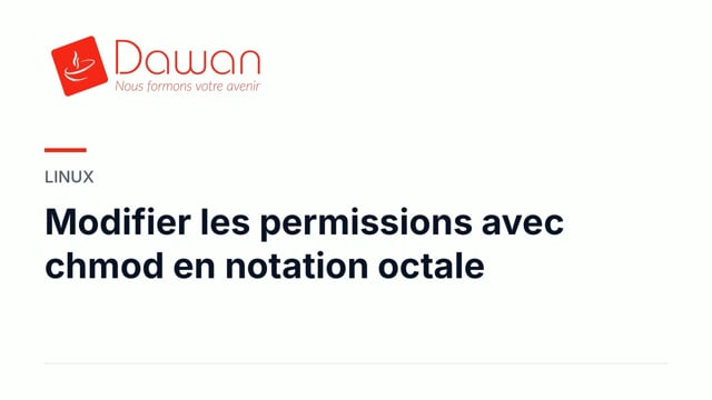 modifier les permissions avec chmod en notation octale
