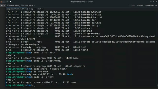 modifier les permissions avec chmod en notation symbolique