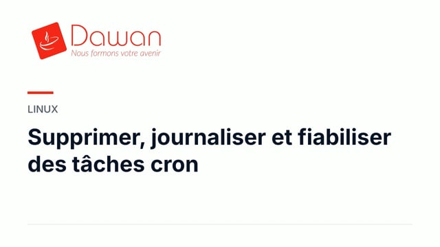 supprimer, journaliser et fiabiliser des tâches cron
