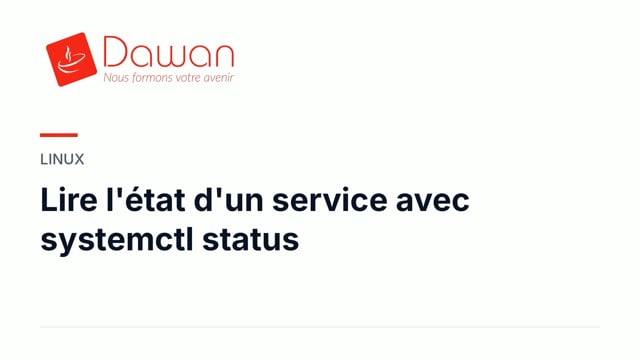 lire l'état d'un service avec systemctl status