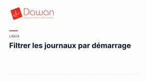 filtrer les journaux par démarrage