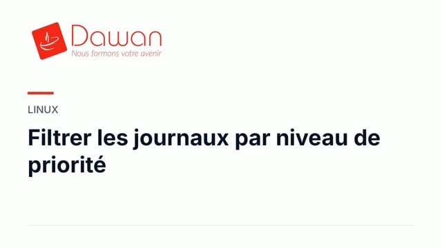 filtrer les journaux par niveau de priorité