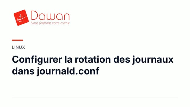 configurer la rotation des journaux dans journald.conf