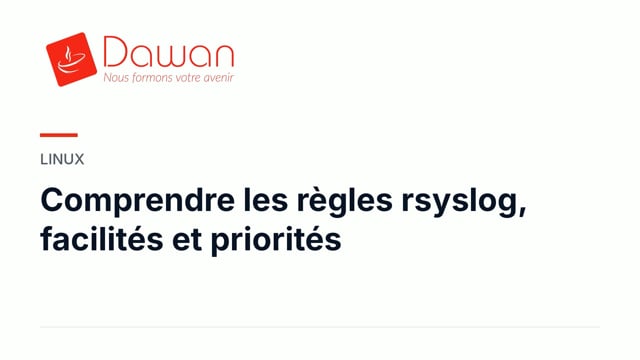 comprendre les règles rsyslog, facilités et priorités