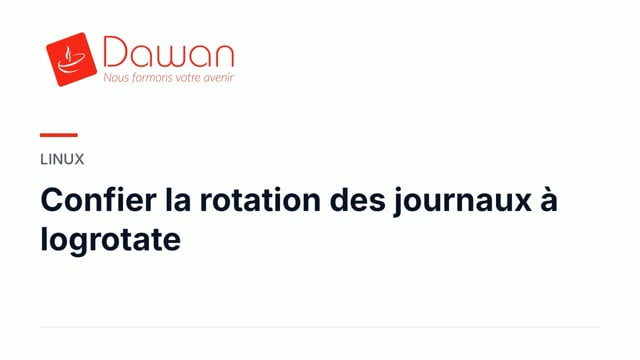 confier la rotation des journaux à logrotate