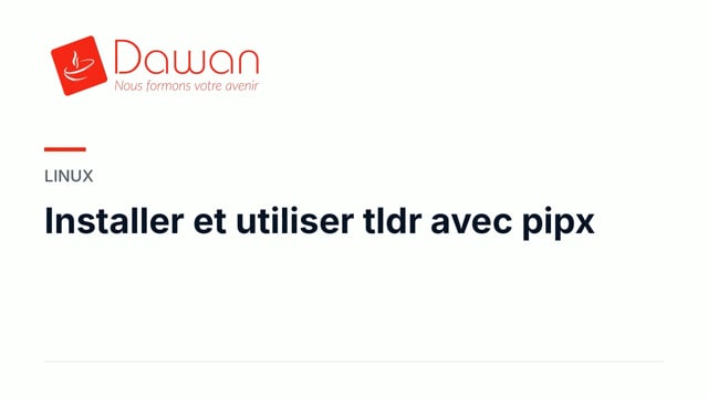 installer et utiliser tldr avec pipx