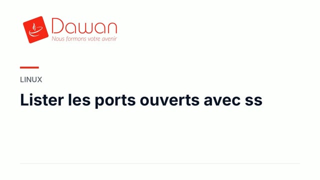 lister les ports ouverts avec ss
