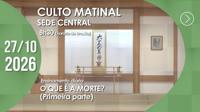 Capa do vídeo do “Culto Matinal | Sede Central - 27/10/2026”.