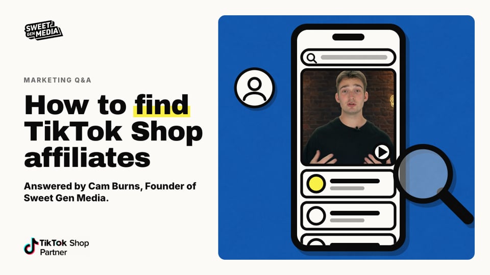 How do I find affiliates for my TikTok Shop? Video answer by Cam Burns