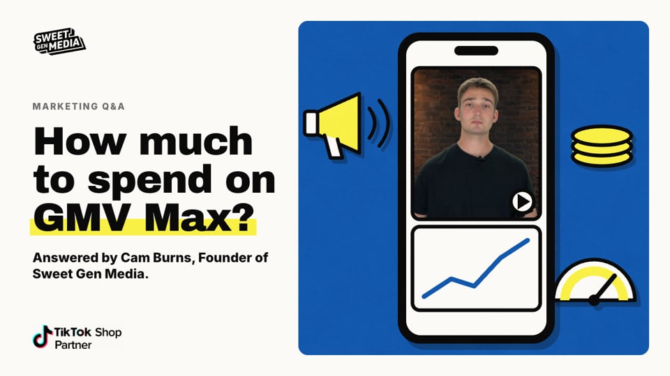 How much should I spend on GMV Max ads? Video answer by Cam Burns