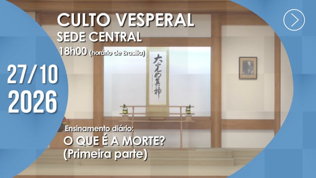 Capa do vídeo do “Culto Vesperal | Sede Central - 27/10/2026”.