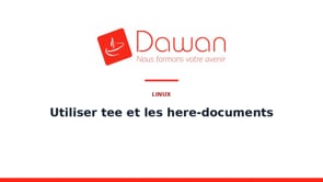 utiliser tee et les here-documents