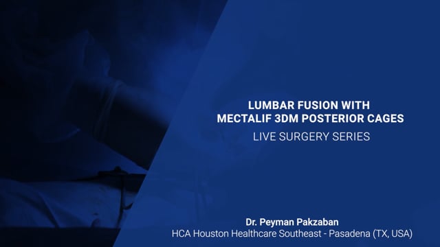 Lumbar Fusion with MectaLIF 3DM Posterior Cages | Live Surgery Series - Part 2