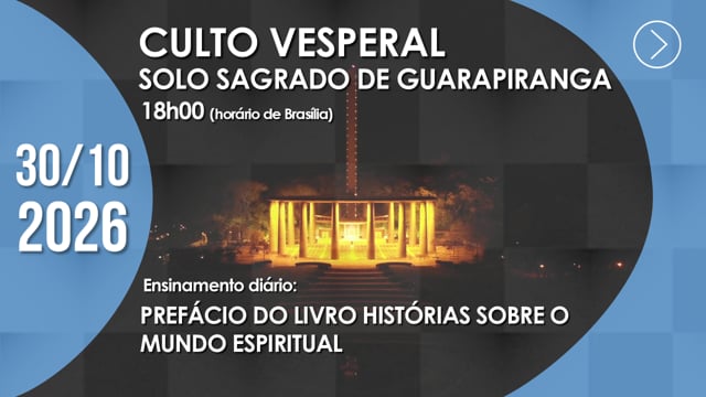 Capa do vídeo do “Culto Vesperal | Solo Sagrado de Guarapiranga - 30/10/2026”.