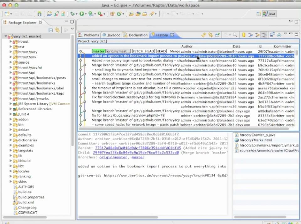 Tutorial How to clone our Git repository and run YaCy in Eclipse on Vimeo
