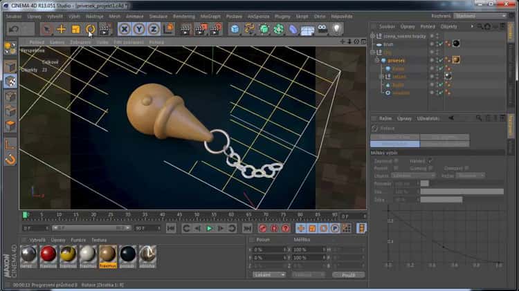 CINEMA 4D R13 rychl start 5 aplikace materi l