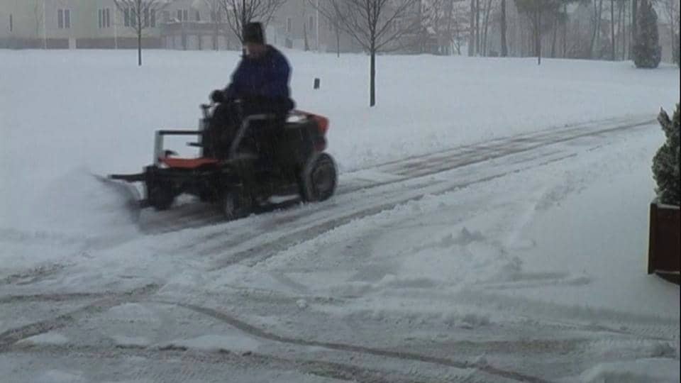 New snow plow at work. Did my driveway and two of my neighbors in about