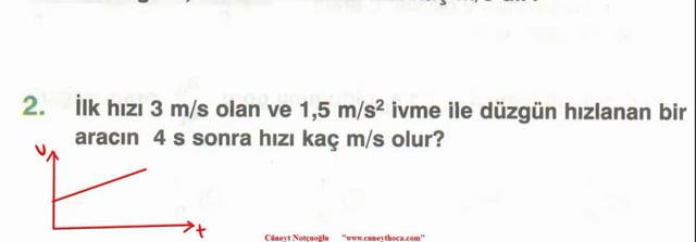 Düzgün doğrusal hareket soru çözümleri