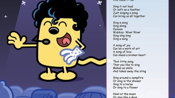 Sing a song. Wow wow Wubbzy Vimeo. Sing along ПОДПЕВАТЬ. Sing a Song for you тим Бакли.