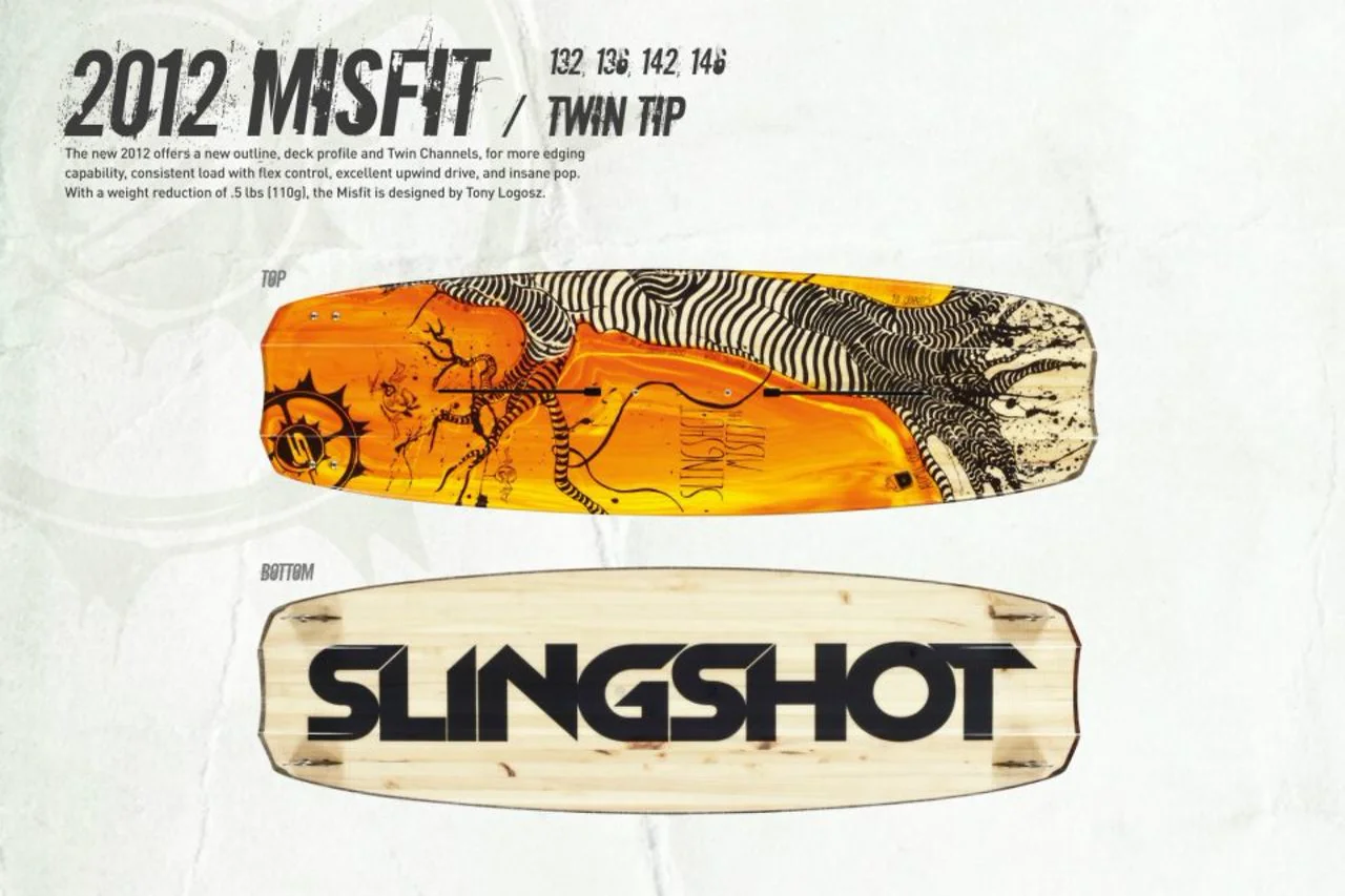 【中古カイトボード】 SLINGSHOT MISFIT 136 &amp; DUARY 2016 Misfit - Slingshot.bg