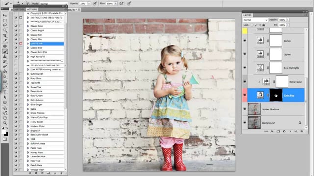 Florabella Color Lush Photoshop Action (How to add color pop)