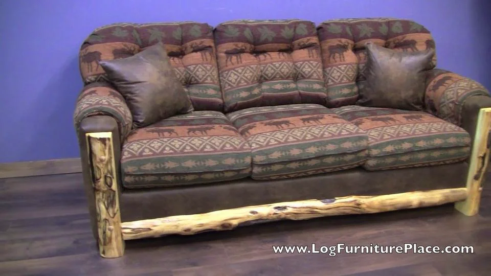 Beartooth Aspen Upholstered Log Sofa from on Vimeo