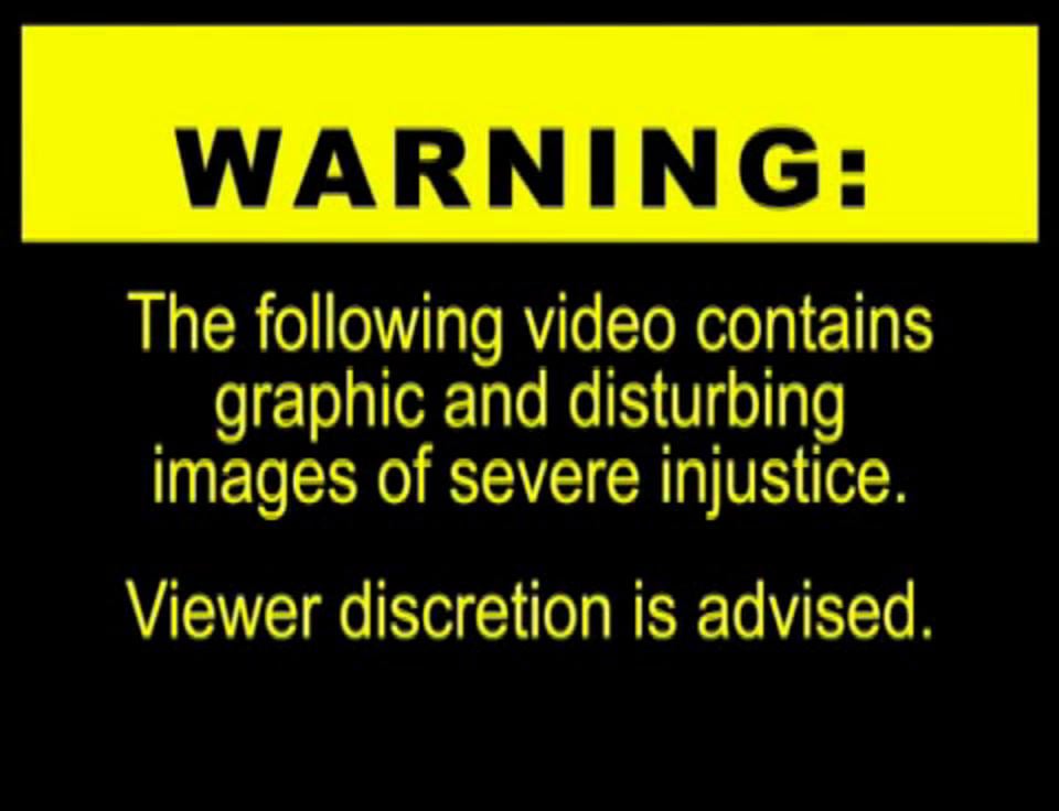 Warning graphic. Graphic Warning. Warning the Video contains