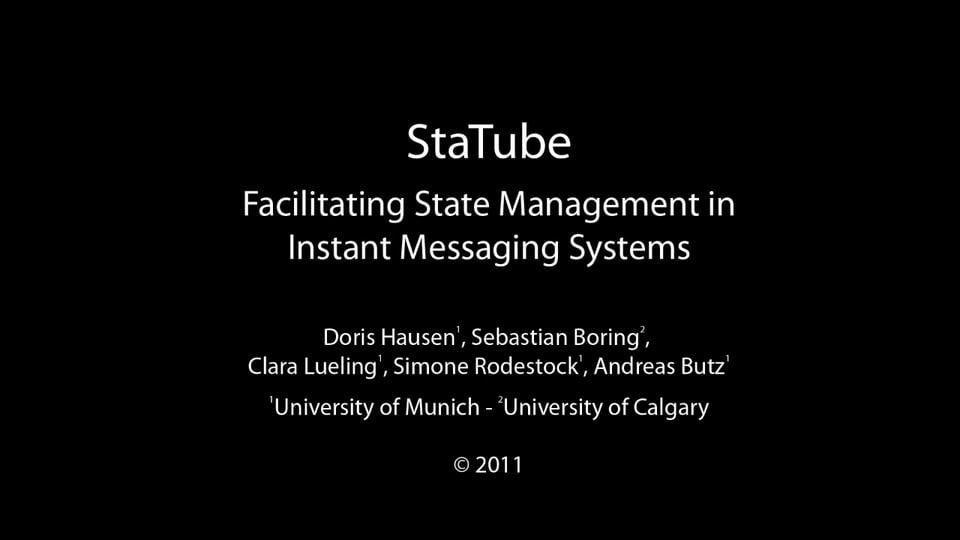 StaTube: Facilitating State Management in Instant Messaging Systems on ...
