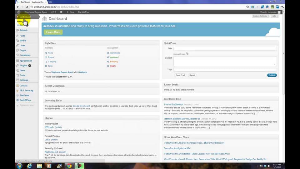 3 - WordPress Tutorials - How To Update Plugins on Vimeo