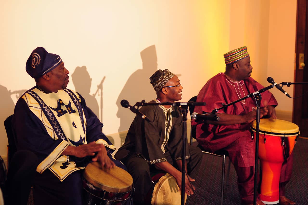 The Wajjo Drummers perform at the Edmonton Heritage Council's Salon