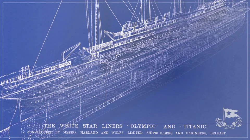 Olympic lines. Чертеж Титаника. Схема затопления Титаника. Harland and Wolff Титаник. Первоначальный чертеж Титаника.