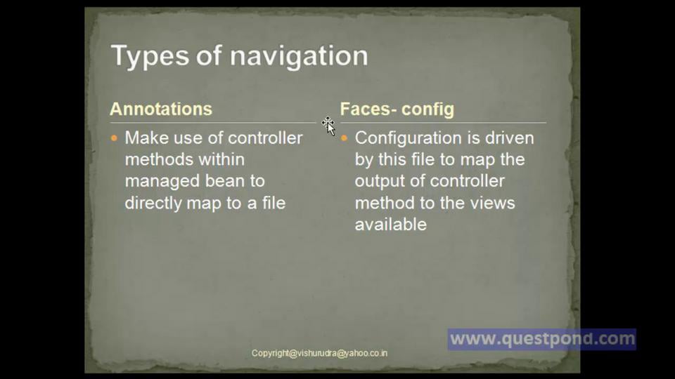 What is navigation in JSF? on Vimeo