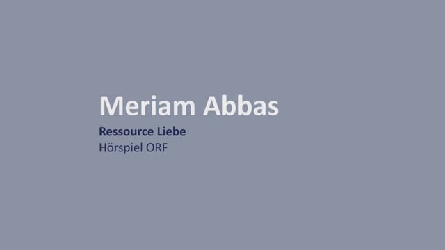 Mediam Abbas: Ressource Liebe